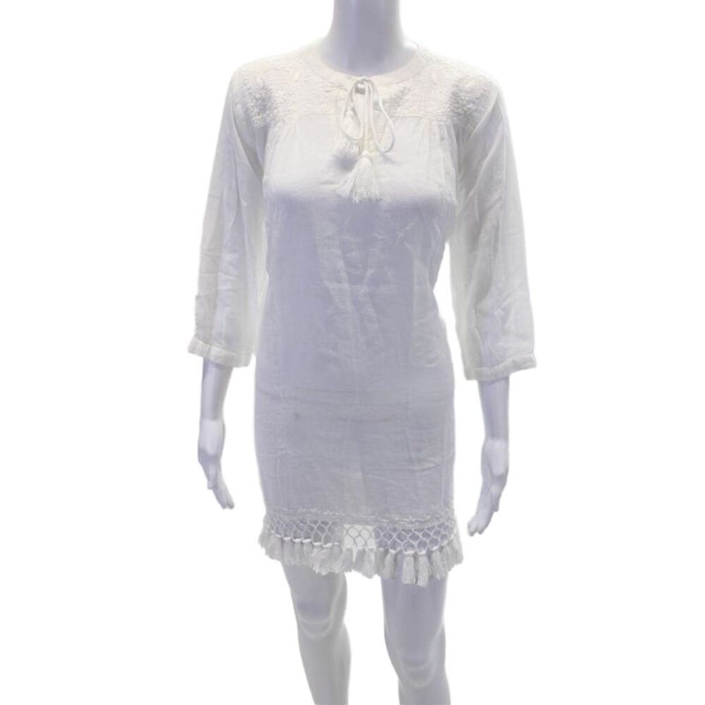 Roller Rabbit Womens Lucknow Serafina Tunic - White Size S